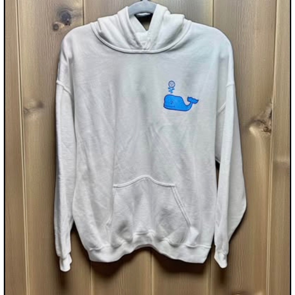 Women's Volleyball "It's A Way of Life" White Hoodie with Blue Whale Logo